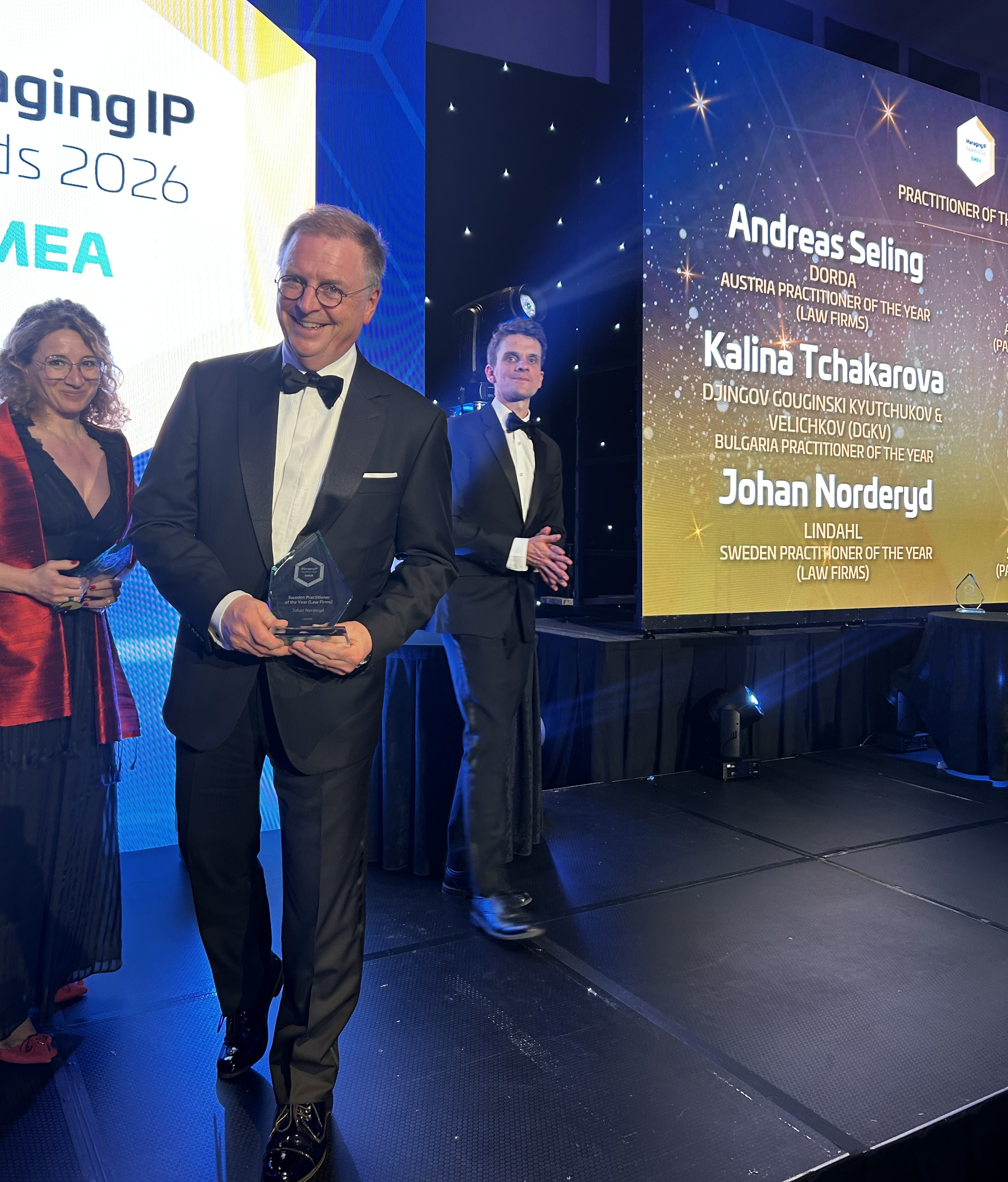 Johan Norderyd named Practitioner of the Year at the Managing IP Awards