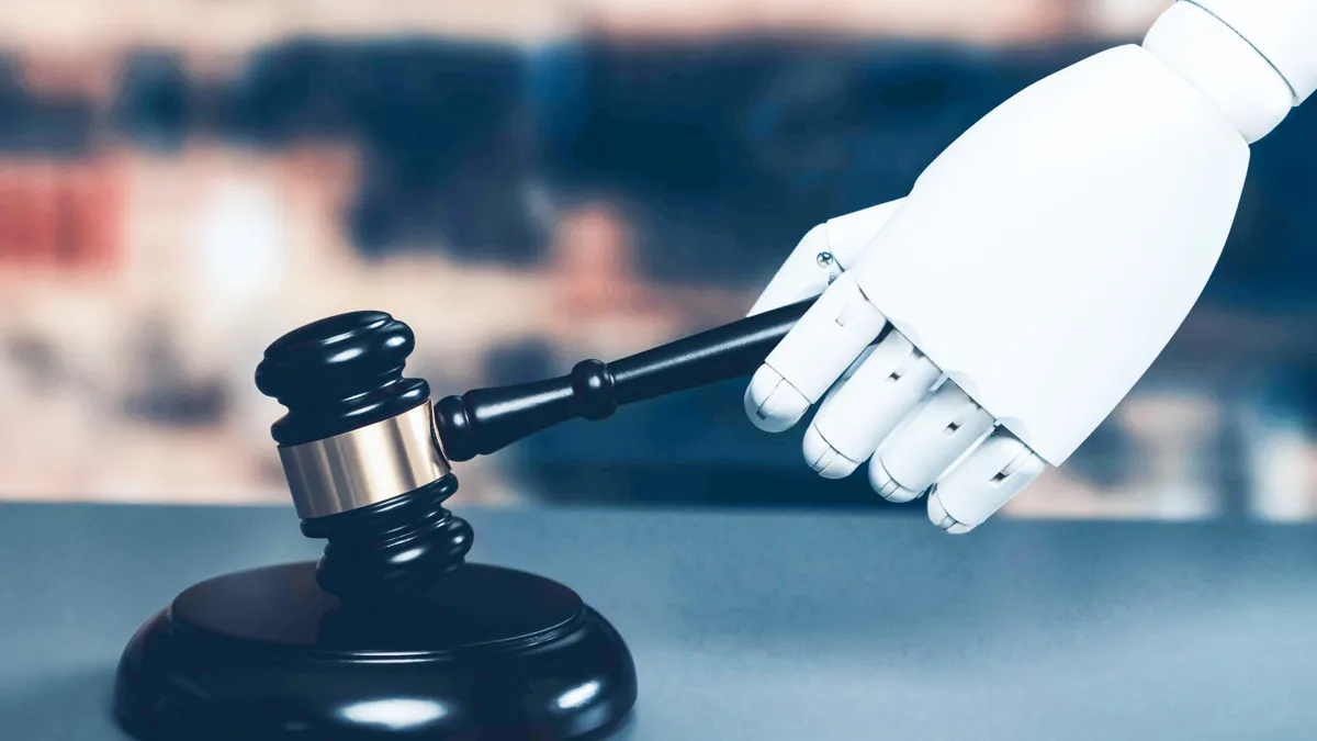 AI, robot, hand, människa