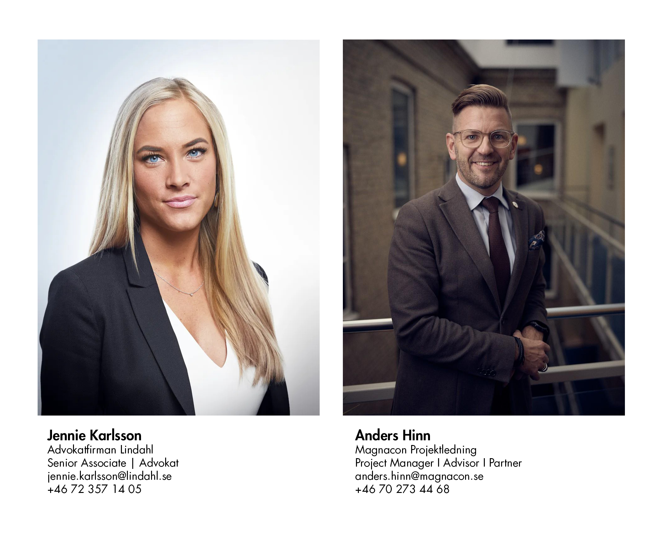 Porträttbilder med kvinna och man