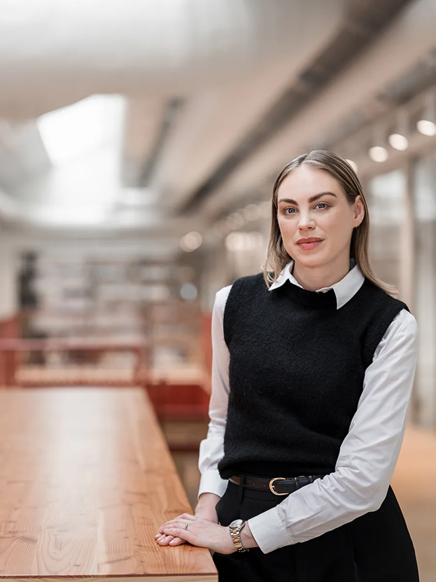 Woman looking at her laptop