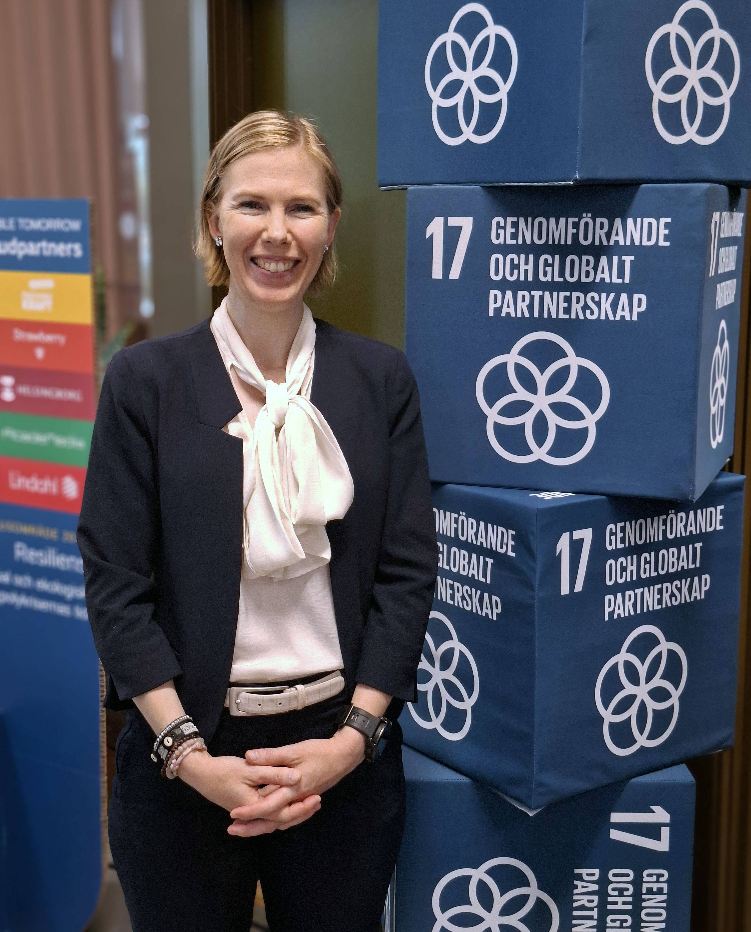 Leende kvinna