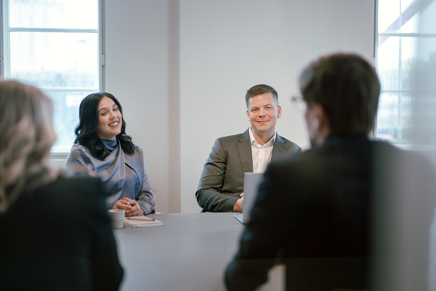 Lindahlmedarbetare i klientmöte